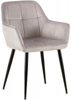 Besucherstuhl Emia Samt hellgrau