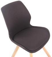 2er Set Stuhl Luna Stoff schwarz 