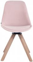 Esszimmerstuhl Troyes Samt Square natura (eiche) pink 