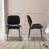Besucherstuhl Tiffin Stoff walnuss/schwarz 