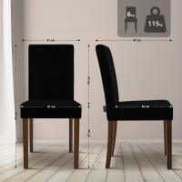 Esszimmerstuhl Ina Cord antik dunkel schwarz 
