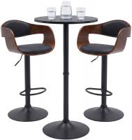2er Bartisch Set Kivo schwarz