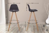 Barhocker Corbin Stoff Rund natura dunkelgrau 