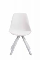 Besucherstuhl Toulouse Kunstleder Square weiß (eiche) weiß 