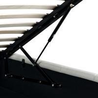 Bett Ladia Stoff 180x200 cm creme 