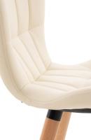 2er Set Stuhl Elda Kunstleder creme 