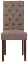 2er Set Esszimmerstühle Lisburn Stoff taupe 