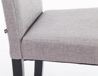 4er Set Esszimmerstuhl Ina Stoff schwarz hellgrau 