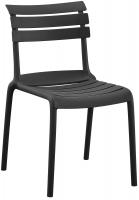 Gartenmöbel-Set Vela mit 4 Stühlen schwarz 