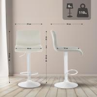 Barhocker Hover Samt W creme 
