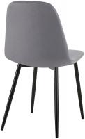4er Set Stühle Giverny Samt grau 