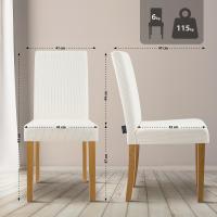 2er Set Esszimmerstuhl Ina Cord antik hell creme