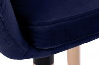 2er Set Barhocker Grant Samt dunkelblau 