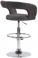 2er Set Barhocker Jaen Stoff dunkelgrau 