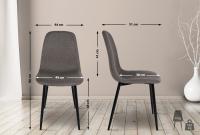 4er Set Esszimmerstühle Napier Stoff taupe 