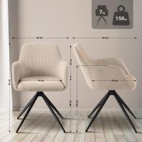 Esszimmerstuhl Olema Cord creme 