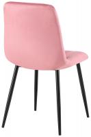 2er Set Esszimmerstuhl Clairton Samt rosa 