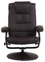 Sessel Ennis mit Fußhocker braun 