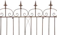 4er Set Gartenzäune Mangold antik braun 