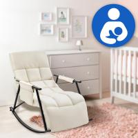 Schaukelstuhl Cathy Stoff creme 