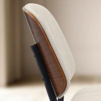 Besucherstuhl Tiffin Stoff walnuss/creme