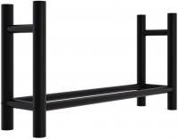 Kaminholzständer Medya rund 30x100x60 cm schwarz 