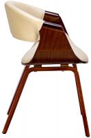 2er Set Esszimmerstuhl Foley Kunstleder walnuss/creme 