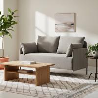 Ziden Couch 2 Sitzer Stoff taupe 