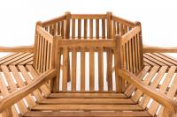 Baumbank Sonja mit Armlehnen 200 cm teak 