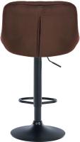 2er Set Barhocker Lazio Samt schwarz braun 