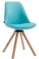 Besucherstuhl Calais square natura (eiche) blau 