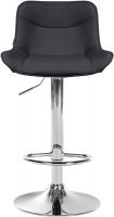 Barhocker Vonore Kunstleder chrom schwarz 