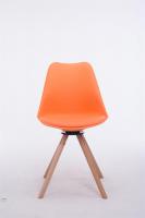 Besucherstuhl Troyes Drehbar Natura Rund orange 