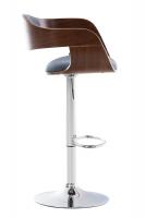 2er Set Barhocker Kingston Stoff walnuss/blau 