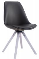 Besucherstuhl Calais square weiß (eiche) schwarz