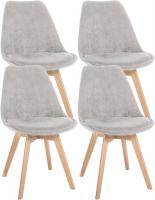 4er Set Stuhl Linares Cord beige