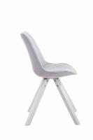 Besucherstuhl Toulouse Stoff Square weiß (eiche) grau 