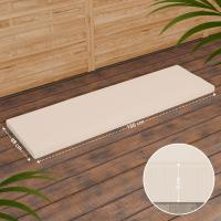 Teakbank Daxon mit Sitzkissen 180 cm creme 