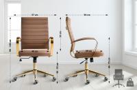 Bürostuhl Havanna Kunstleder hellbraun 