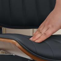 Besucherstuhl Tiffin Kunstleder walnuss/schwarz 