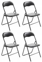 4er Set Klappstuhl Felix schwarz/schwarz