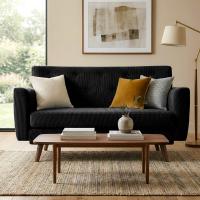 Sofa Kioni Cord schwarz 