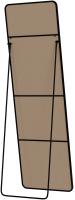 Spiegel Gurnee 160x50 cm schwarz-matt 