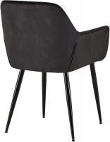 2er Set Esszimmerstuhl Emia Samt schwarz 