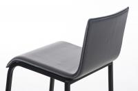 Barhocker Avola Leder Flach B78 grau 