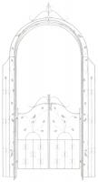 Rosenbogen Grenada antik weiß