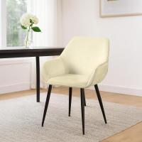 2er Set Esszimmerstuhl Luena Samt creme 