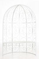 Halbpavillon Rosie mit Sitzbank weiß