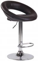 Barhocker Olinda Kunstleder chrom braun