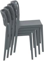 6er Set Stühle Portofino dunkelgrau 
